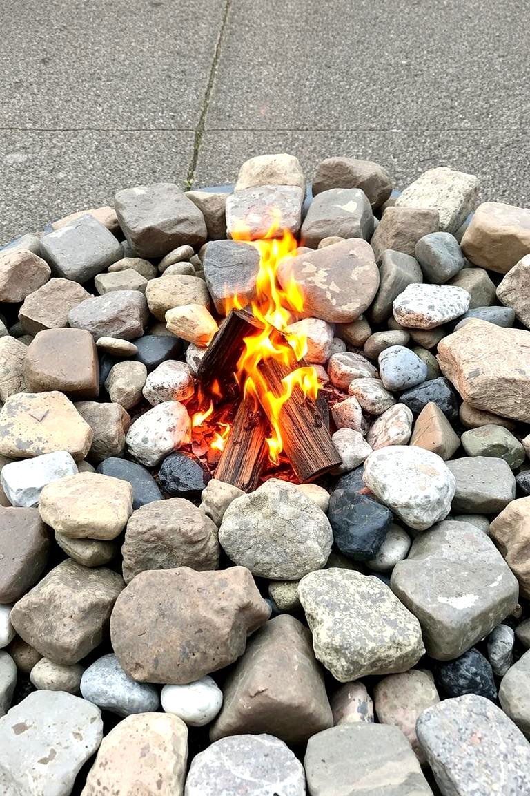 Eco Friendly Recycled Rock Pit - 24 Rock Fire Pit Ideas