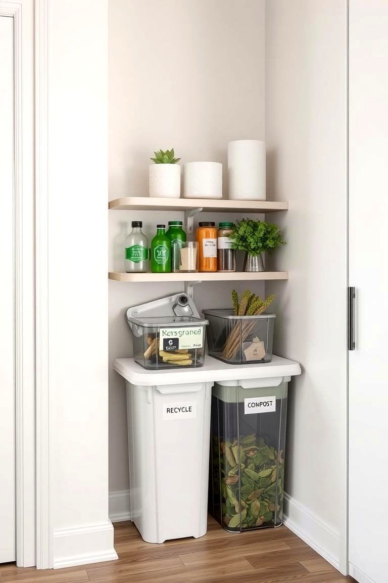 Eco Friendly Recycling Corner - 24 Kitchen Corner Ideas