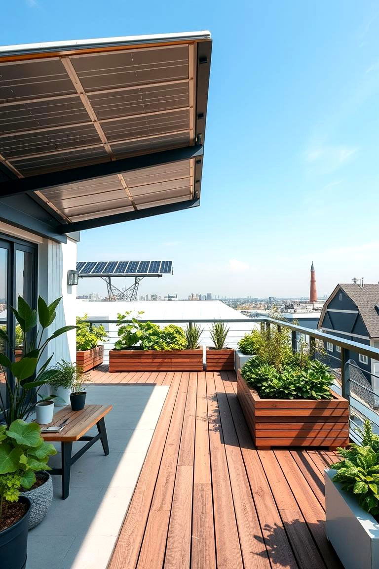 Eco Friendly Solar Deck - 24 Rooftop Deck Ideas