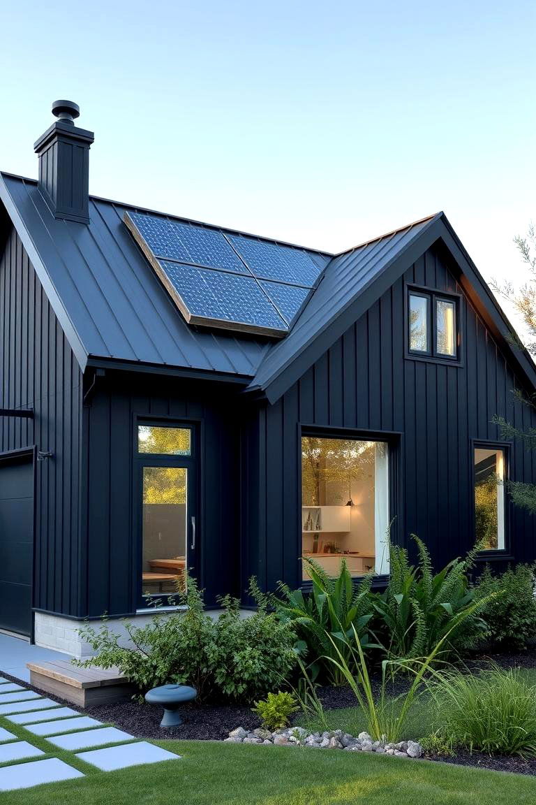 Eco Friendly Sustainability - 24 black siding house ideas