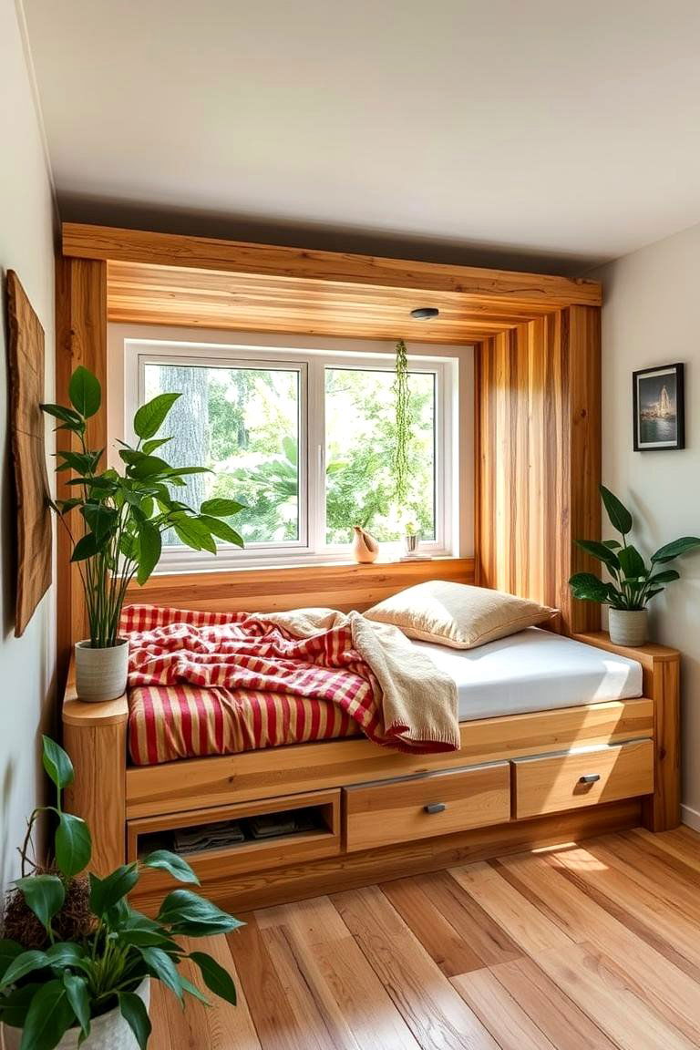 Eco Friendly Sustainable Corner Bed Design - 24 Corner Bed Ideas