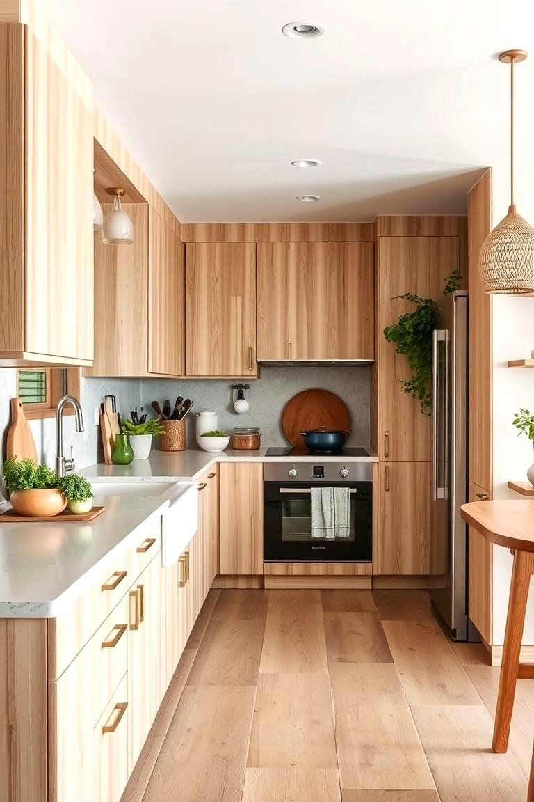 Eco Friendly Sustainable Design - 24 Kitchens With Light Wood Cabinets