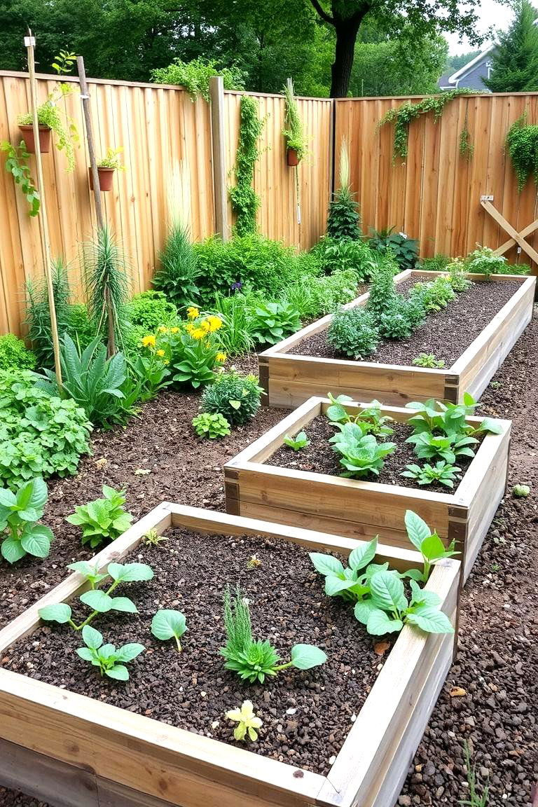 Eco Friendly Sustainable Design - 24 Raised Garden Bed Along Fence Ideas