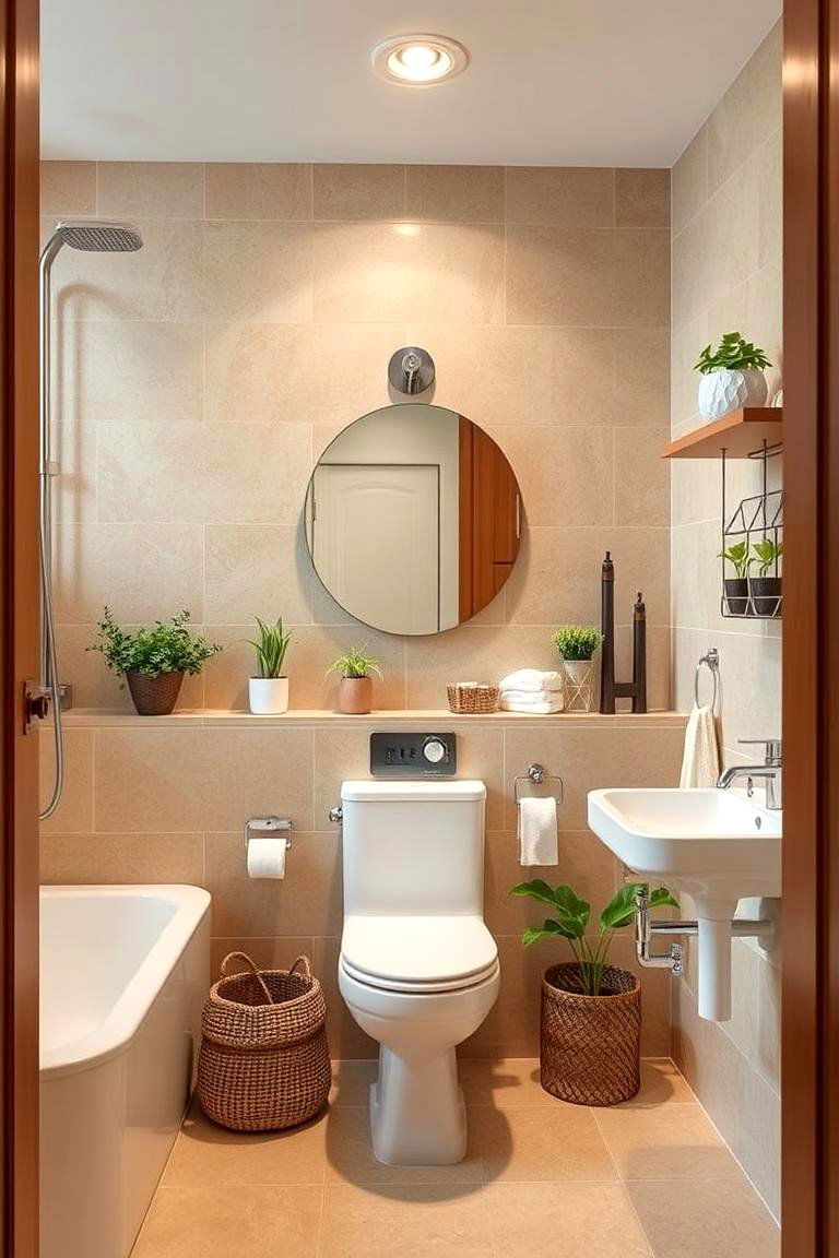Eco Friendly Touches - 24 Beige Bathroom Ideas