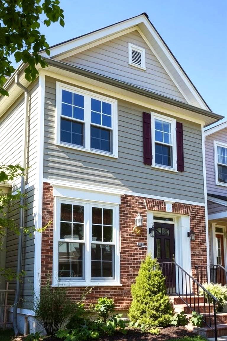 Eco Friendly Urban Mix - 24 Vinyl Siding and Brick Combinations