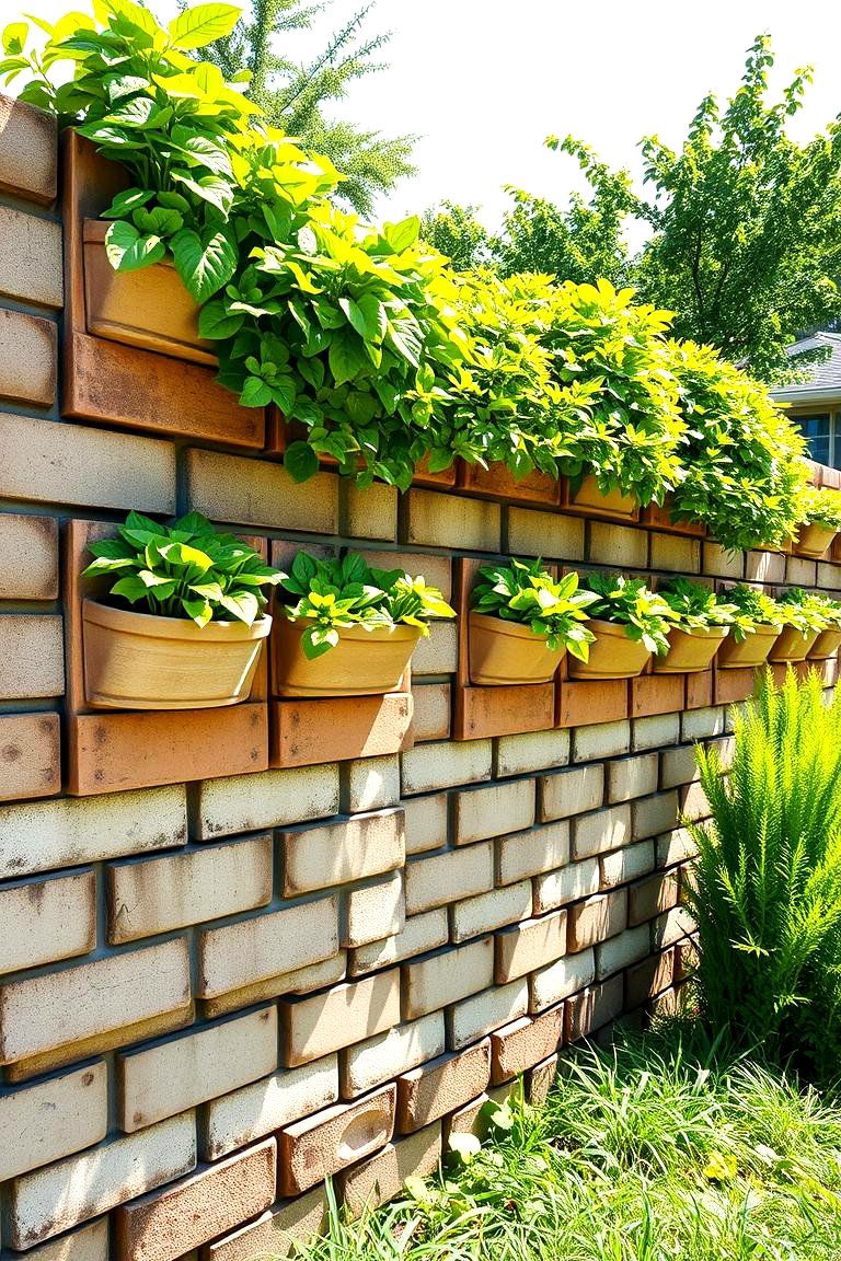 Eco Friendly Vertical Garden Cinder Block Fence - 24 Cinder Block Fence Ideas