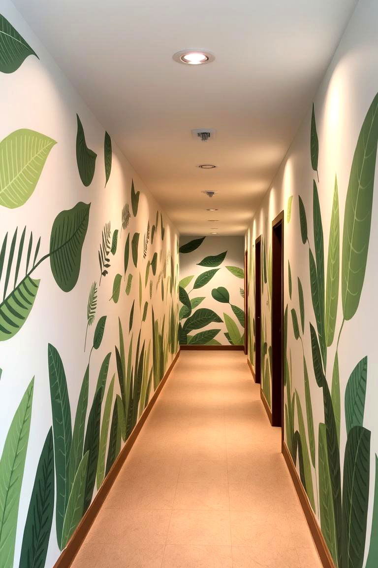 Eco Friendly Wall Murals - 24 Green Hallway Ideas