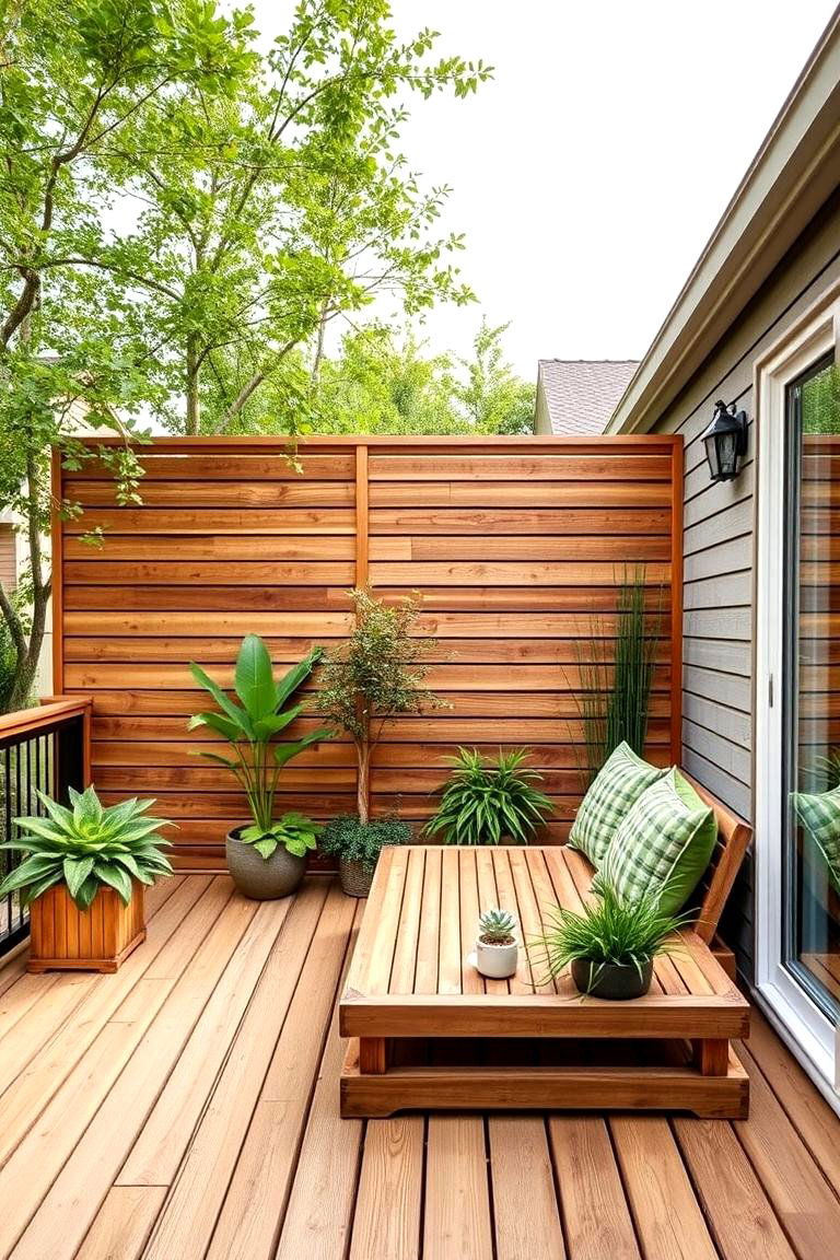 Eco Friendly and Sustainable - 24 Deck With Privacy Wall