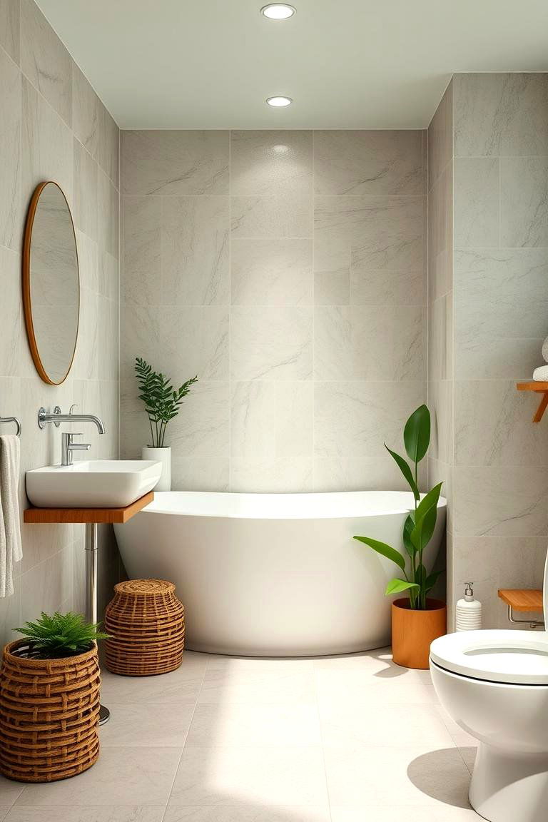 Eco Friendly and Water Saving Fixtures - 24 Family Bathroom Ideas