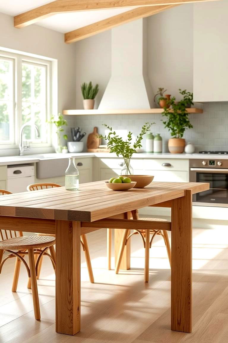 Eco friendly Bamboo Table Harmony - 24 Small Kitchen Table Ideas