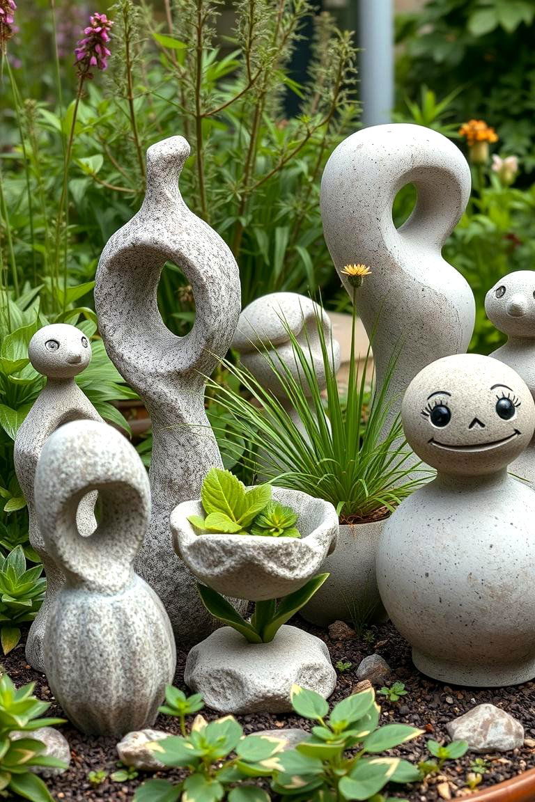Eco friendly Concrete Garden Ornaments - 24 Concrete Garden Ideas