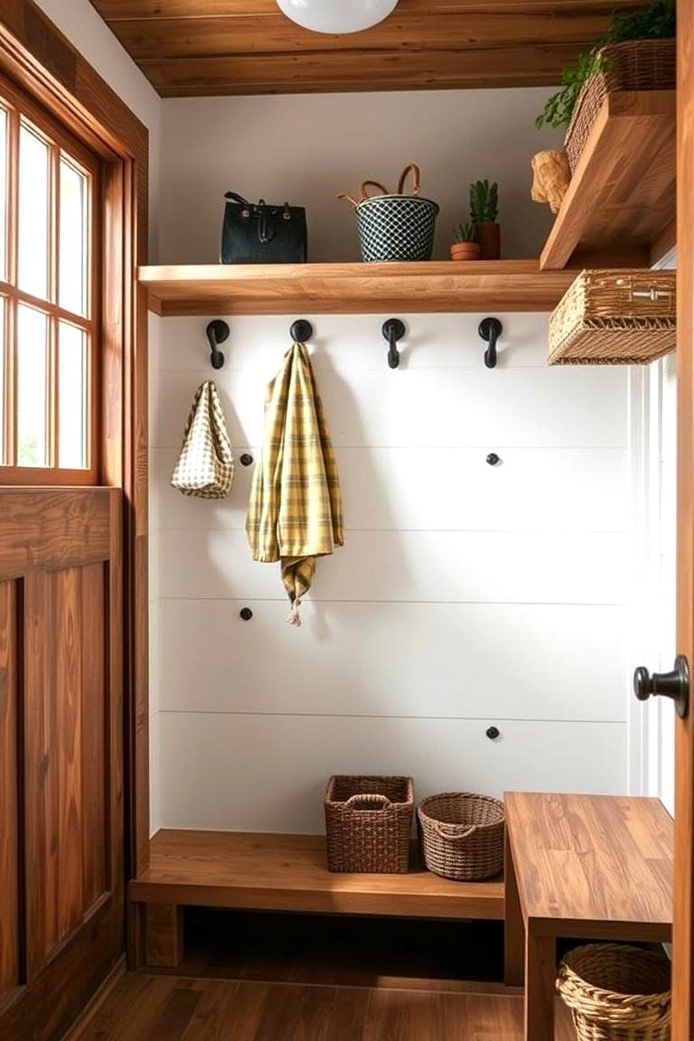 Eco friendly Materials - 24 Small Mudroom Ideas