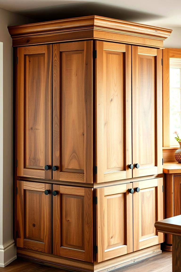 Eco friendly Reclaimed Wood Corner Cabinet - 24 Blind Corner Kitchen Cabinet Ideas