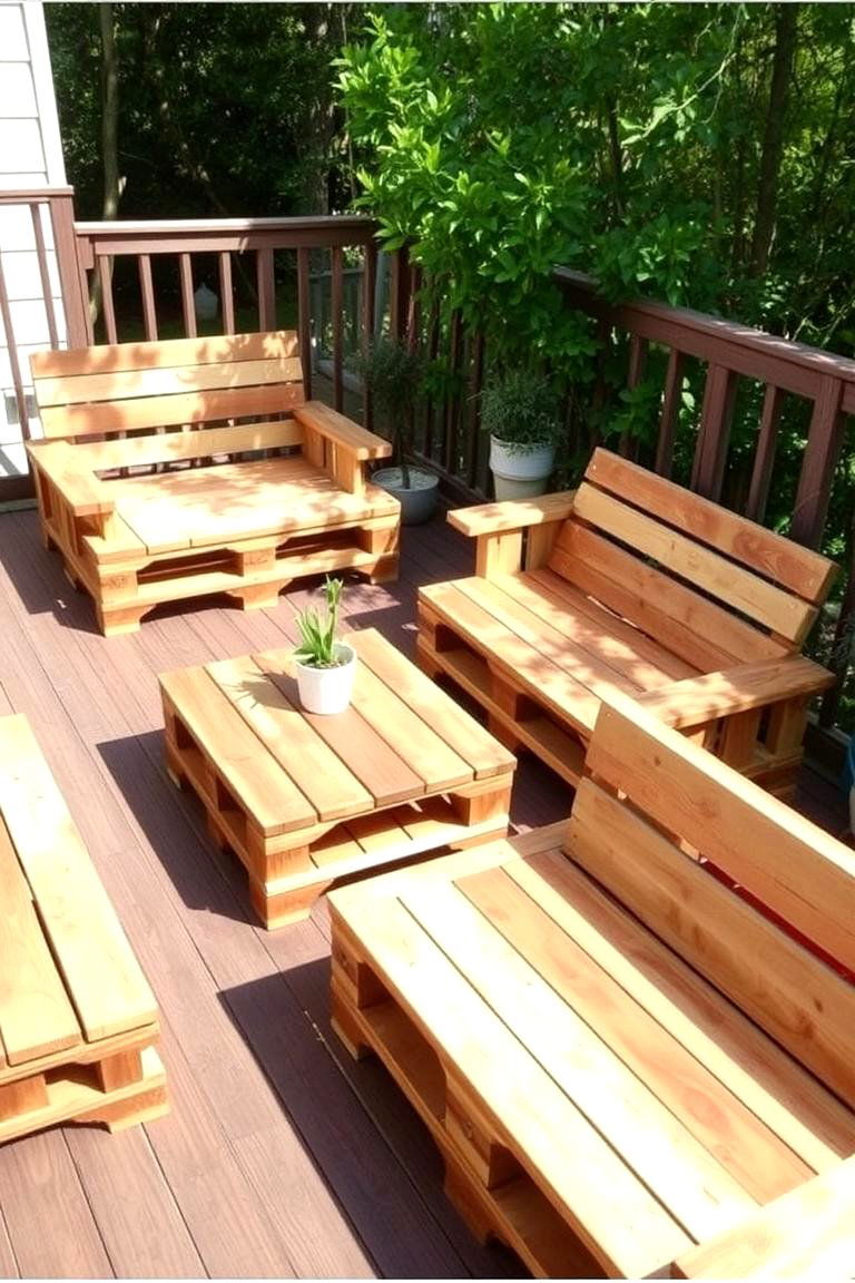 Eco friendly Recycled Pallet Furniture - 24 Deck Furniture Ideas