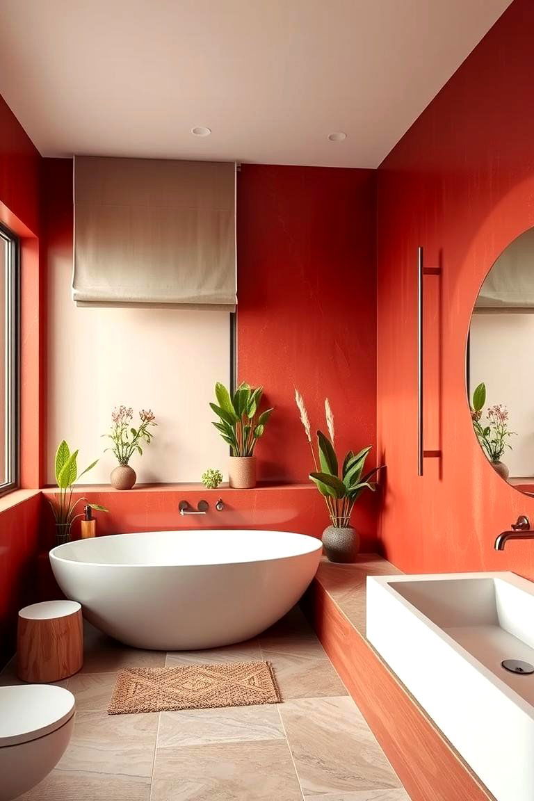 Eco friendly Red Concepts - 24 Red Bathroom Ideas