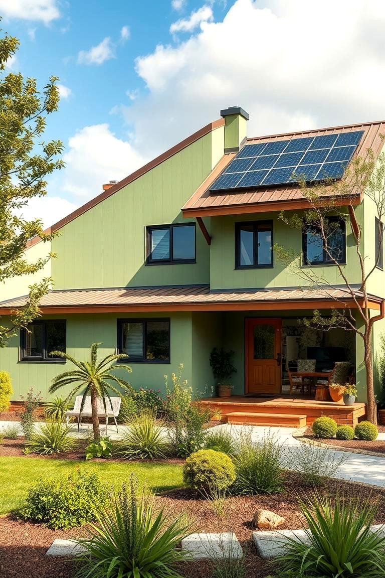 Ecologically Integrated Sage - 24 Sage Green House Exterior Ideas