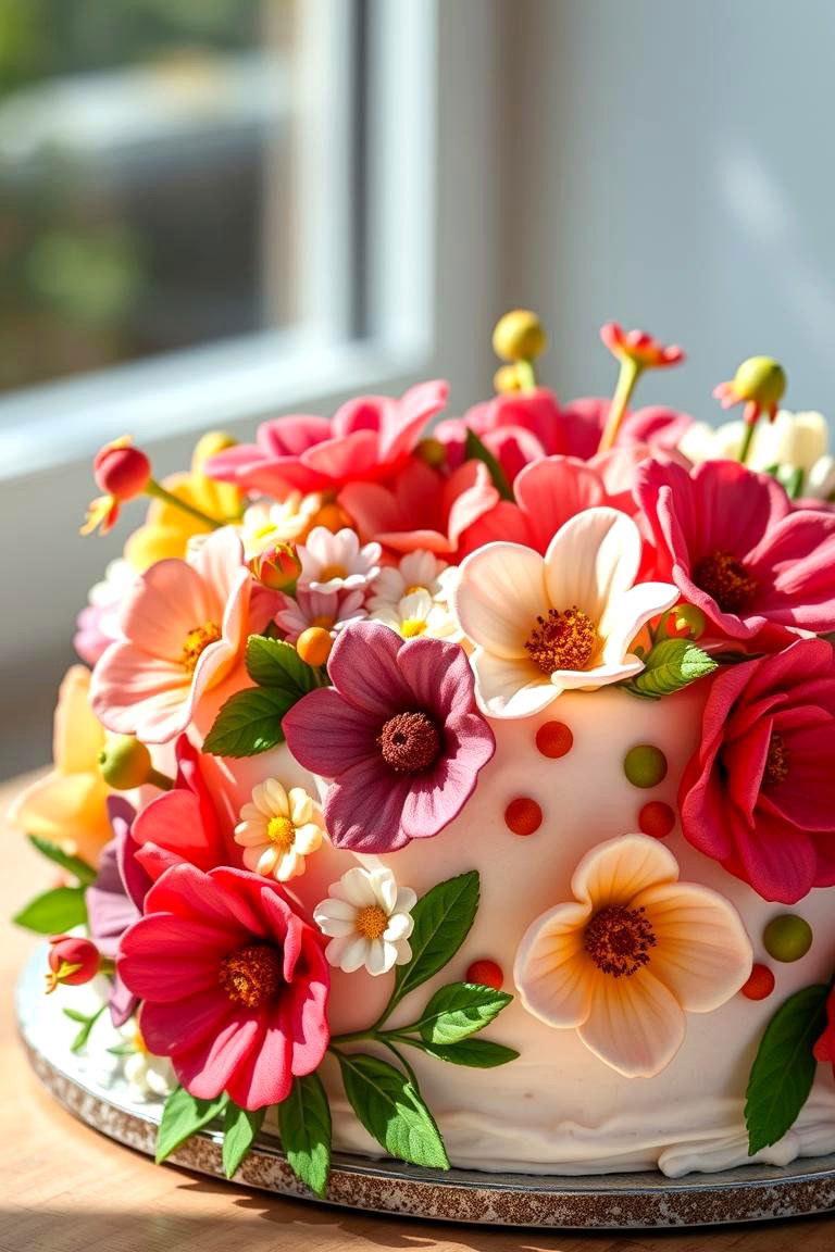 Edible Floral Arrangement Cake - 24 Wedding Cake Ideas