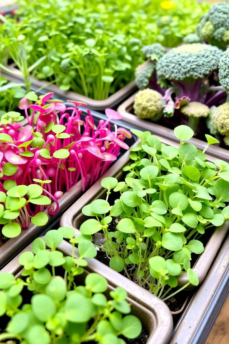 Edible Microgreens Garden - 24 Balcony Garden Ideas