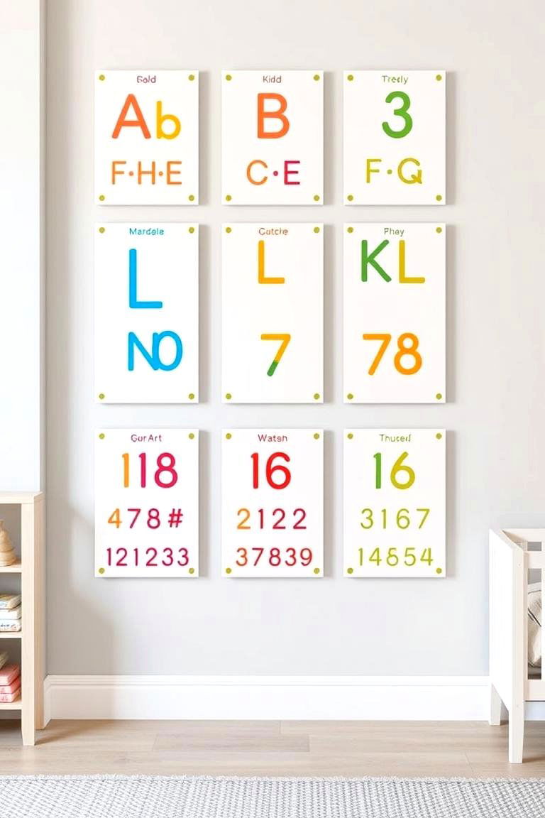 Educational Wall Art - 24 montessori nursery ideas