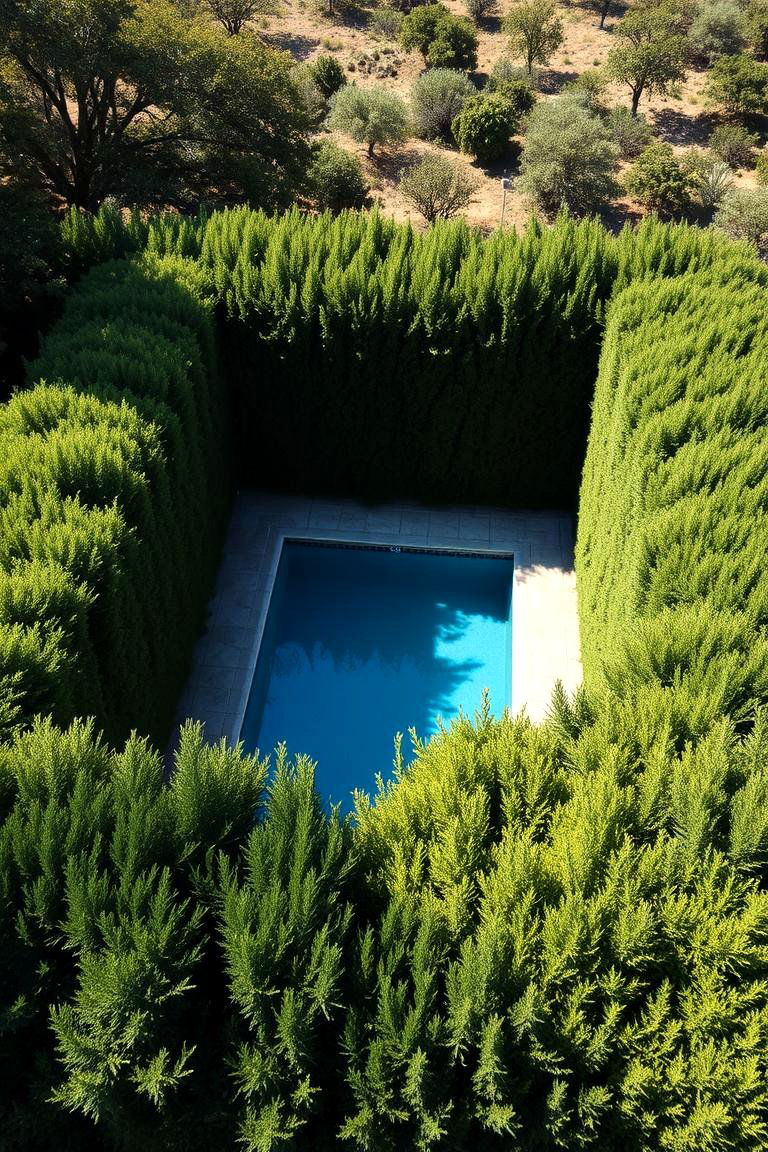 Effective Privacy Hedges and Screens - 24 Pool Landscaping Ideas
