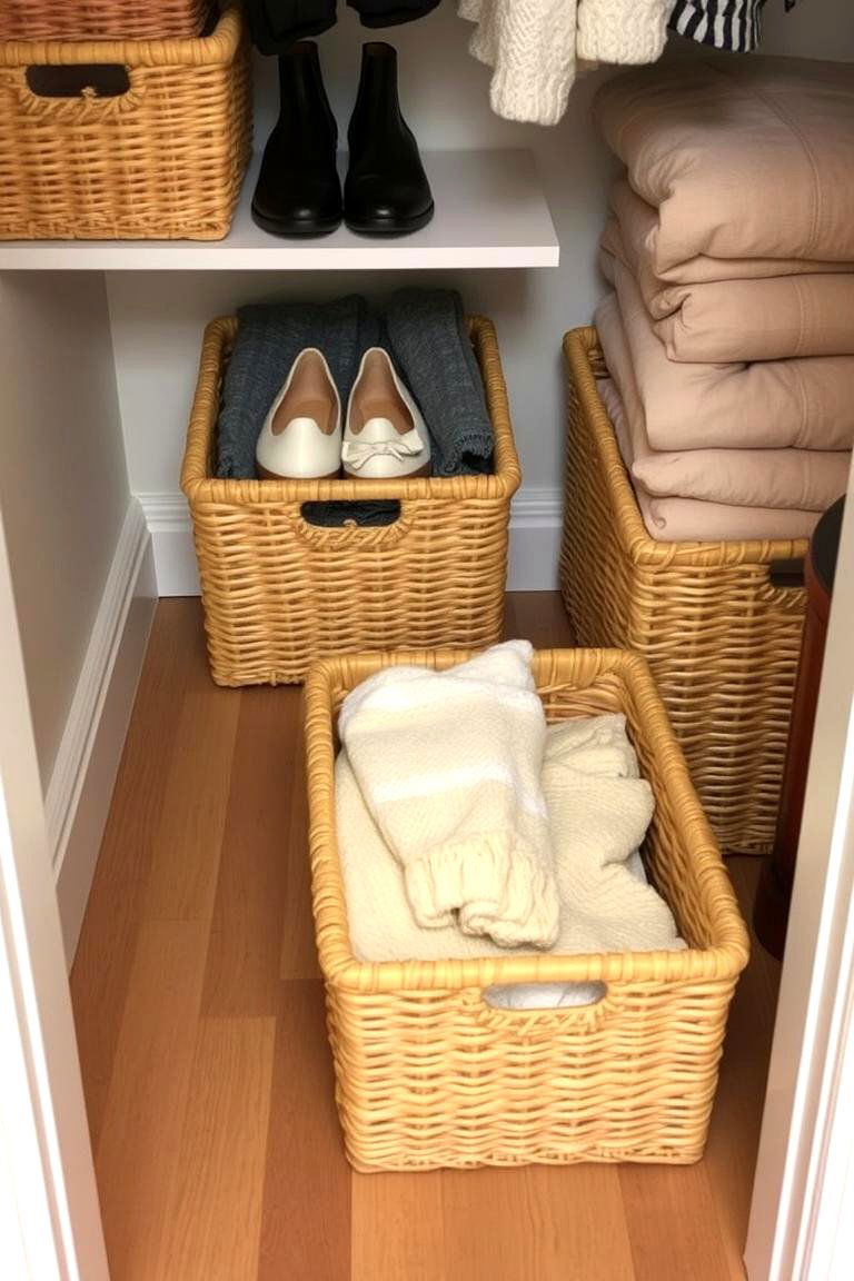 Effectively Utilize the Closet Floor - 24 Small Closet Storage Ideas