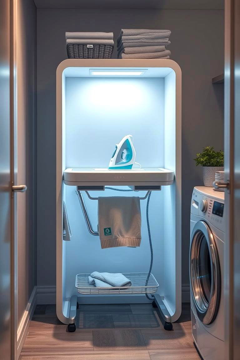 Efficient Ironing Stations - 24 Green Laundry Room Ideas