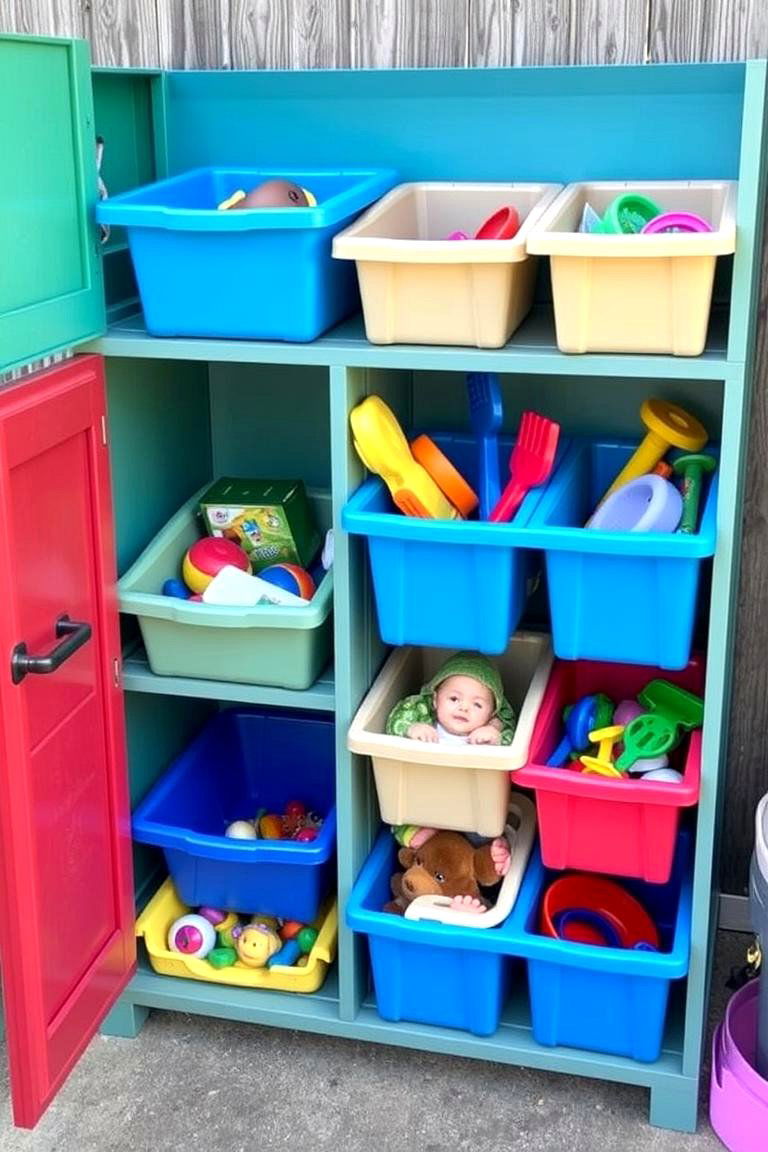 Efficient Multi Compartment Organizers - 24 Outdoor Toy Storage Ideas