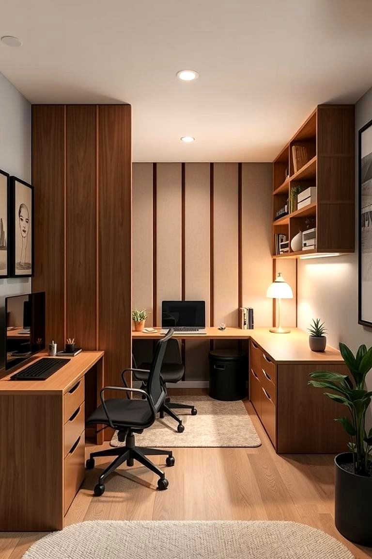 Efficient Space Dividers - 24 Small Home Office Ideas