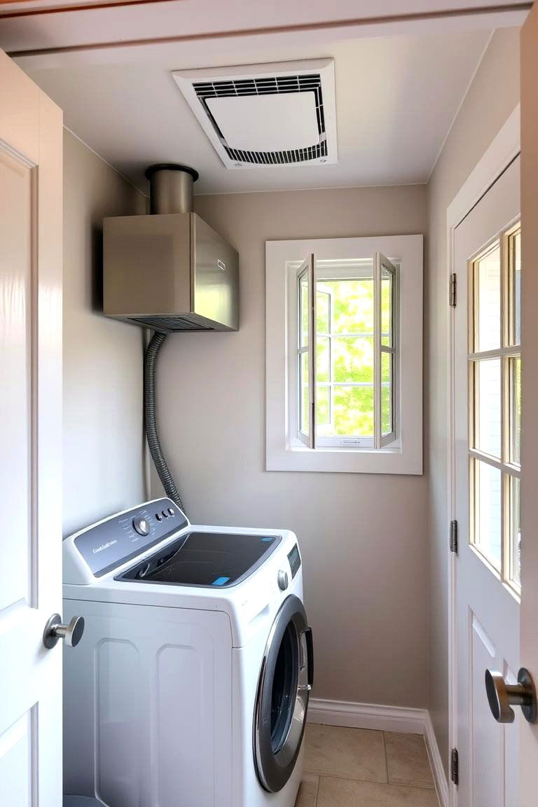Efficient Ventilation Fresh and Airy Space - 24 Small Laundry Room Ideas With a Top Load Washing Machine