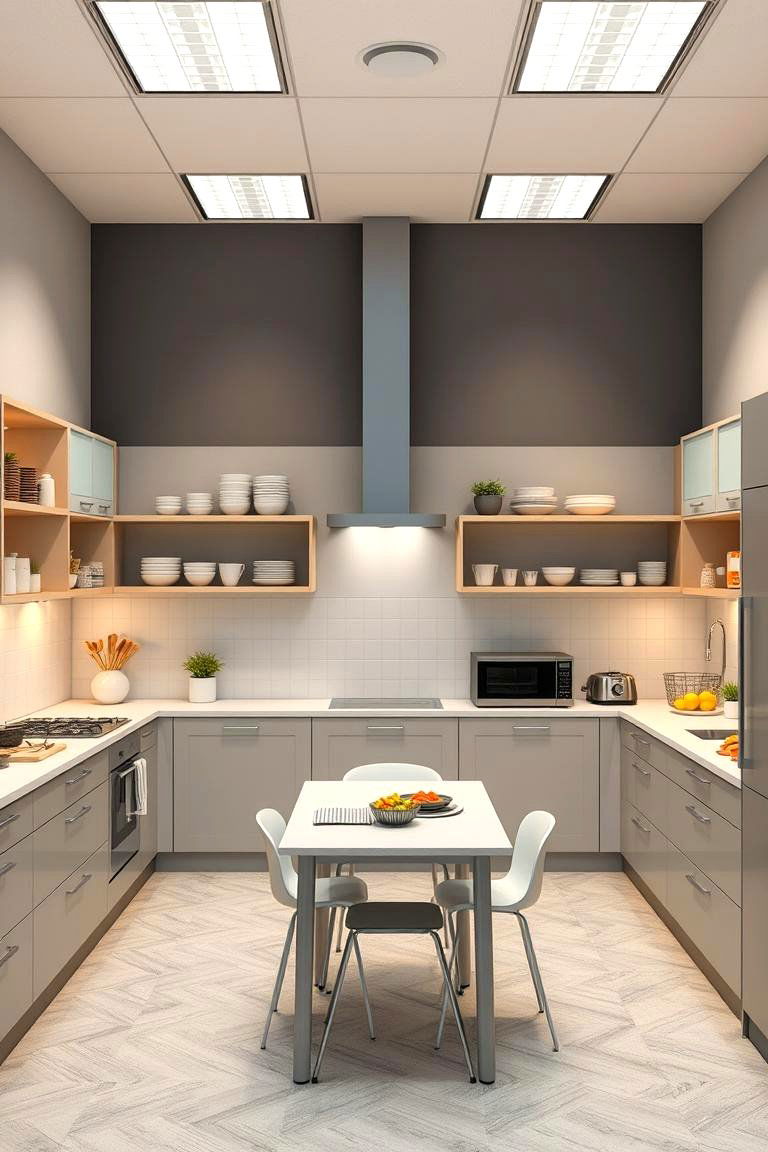 Efficient Work Zone Design - 24 Office Kitchen Ideas