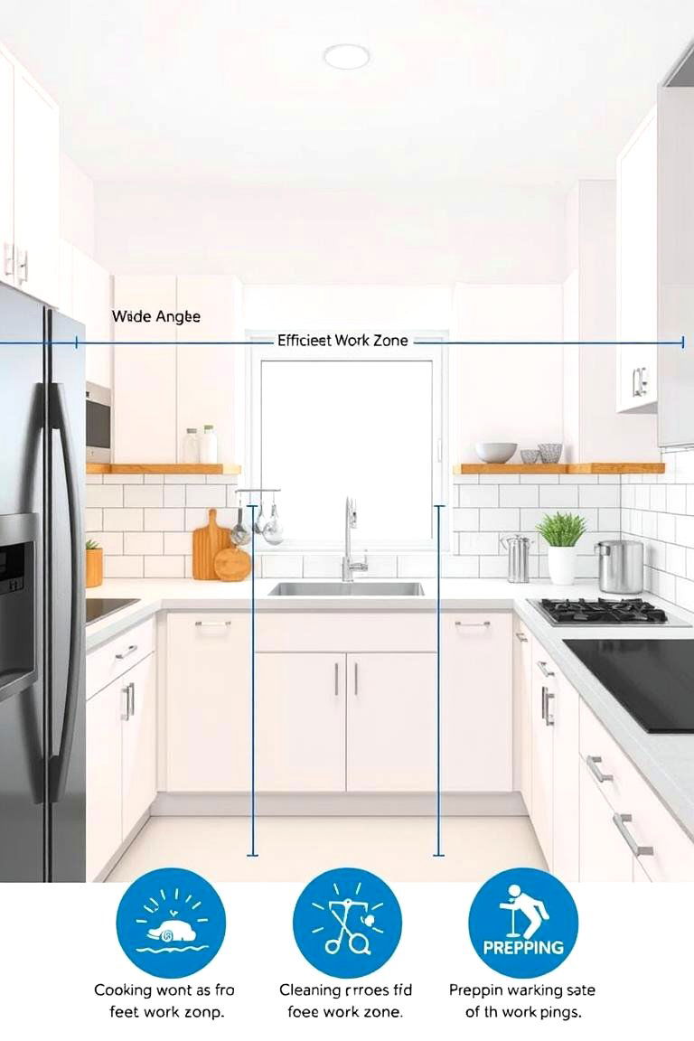 Efficient Work Zones - 24 Townhouse Kitchen Ideas
