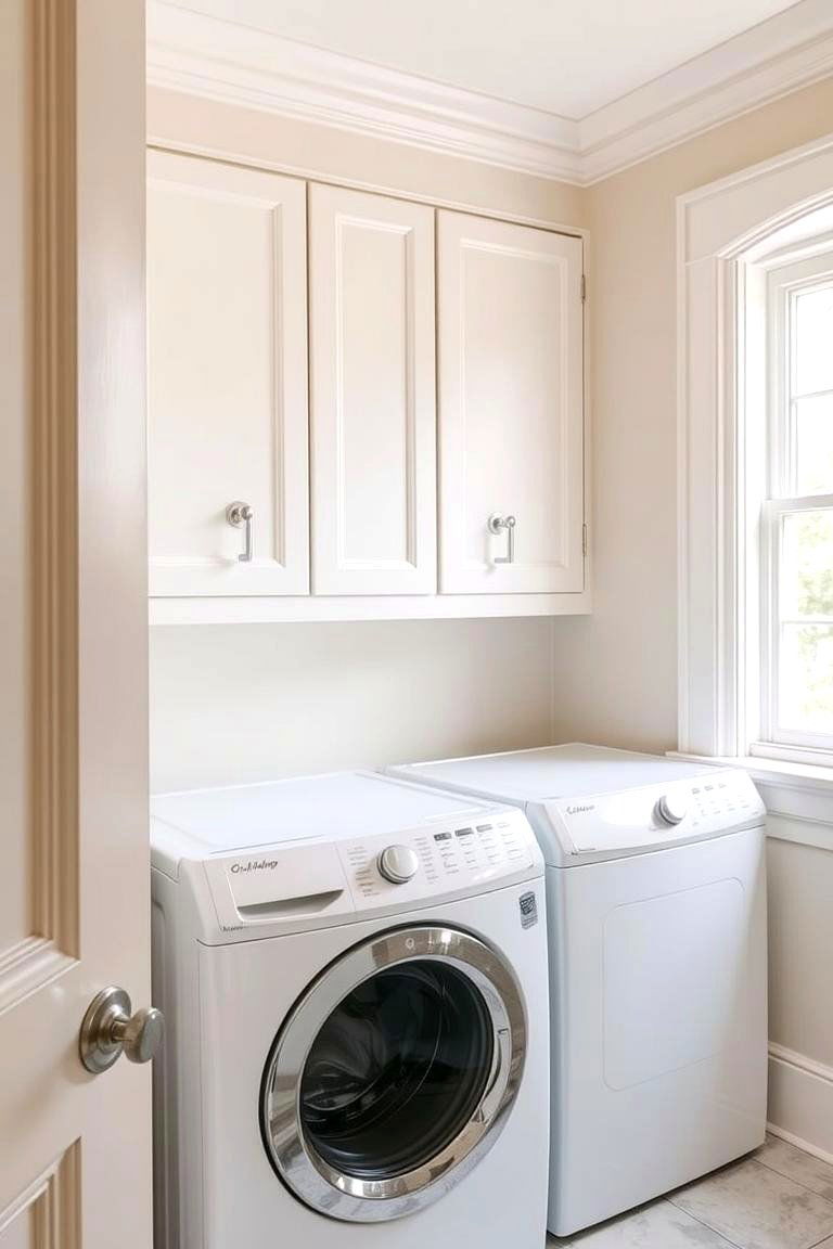 Effortless Elegance with Cream - 24 Laundry Room Paint Ideas