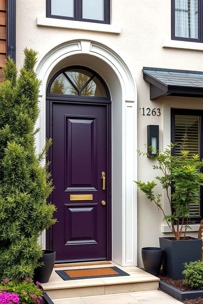 Eggplant Purple - 24 Mid Century Front Door Colors