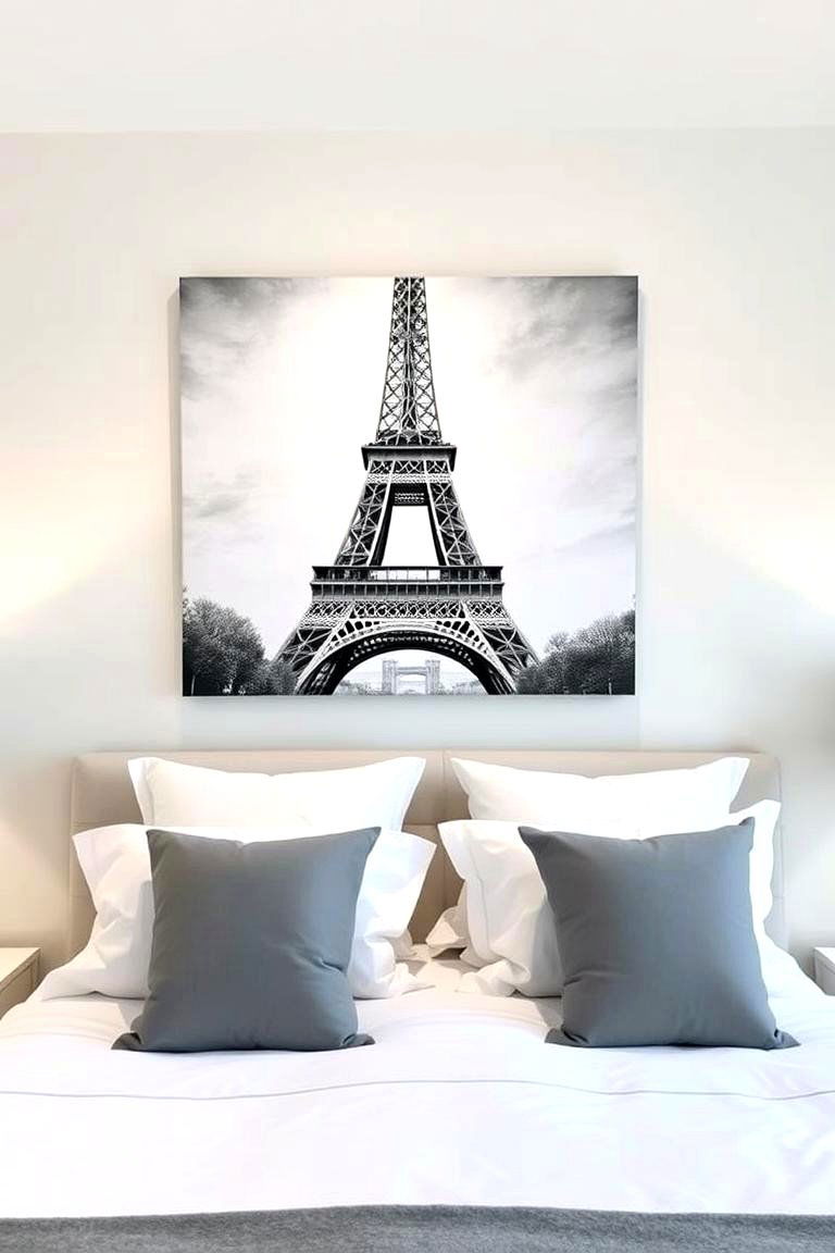 Eiffel Tower Focal Point - 24 Paris-themed Bedroom Ideas