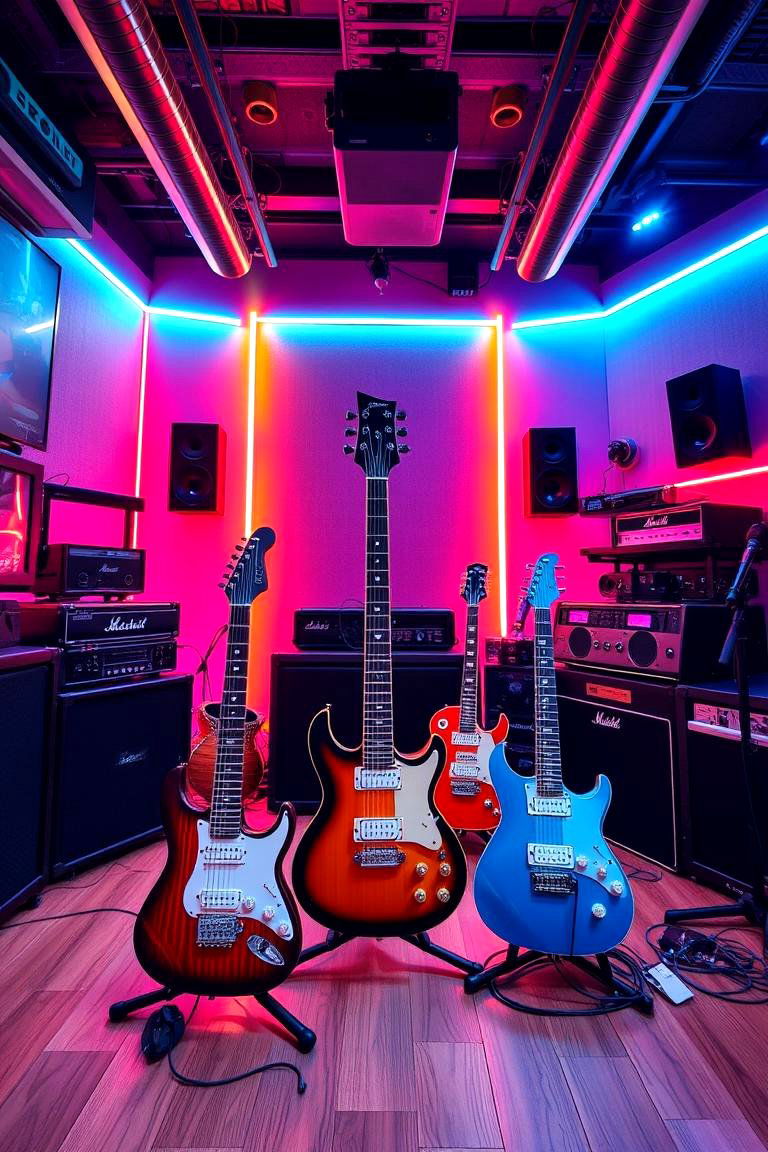 Electric Energy Hub - 24 Guitar Room Ideas