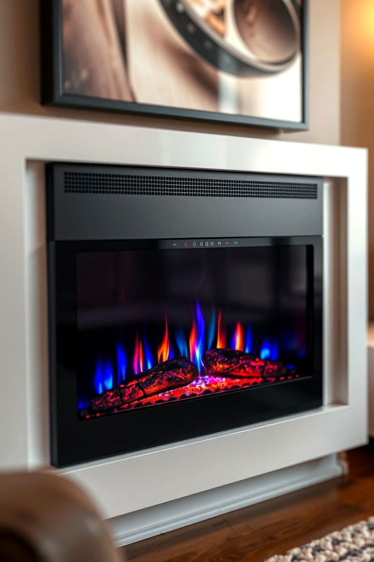 Electric Fireplace with Adjustable Flame Settings - 24 Electric Fireplace Ideas