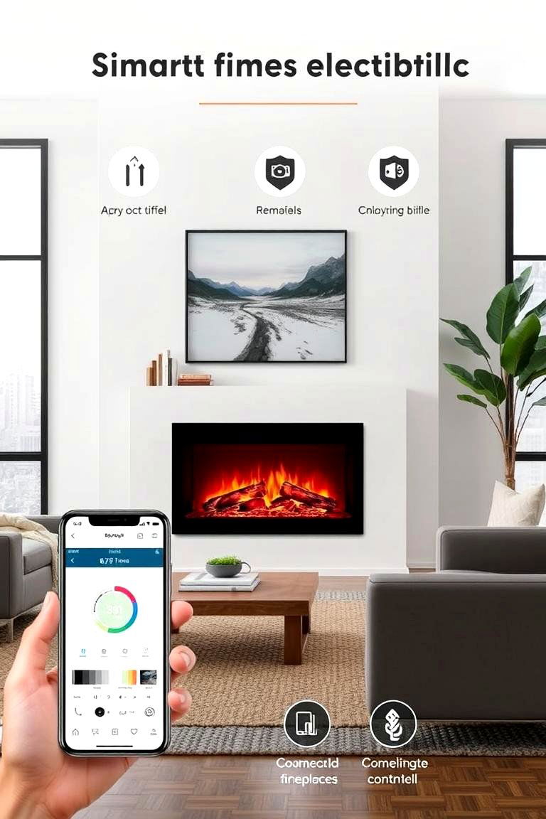 Electric Fireplace with Remote and Smart Features - 24 Electric Fireplace Ideas
