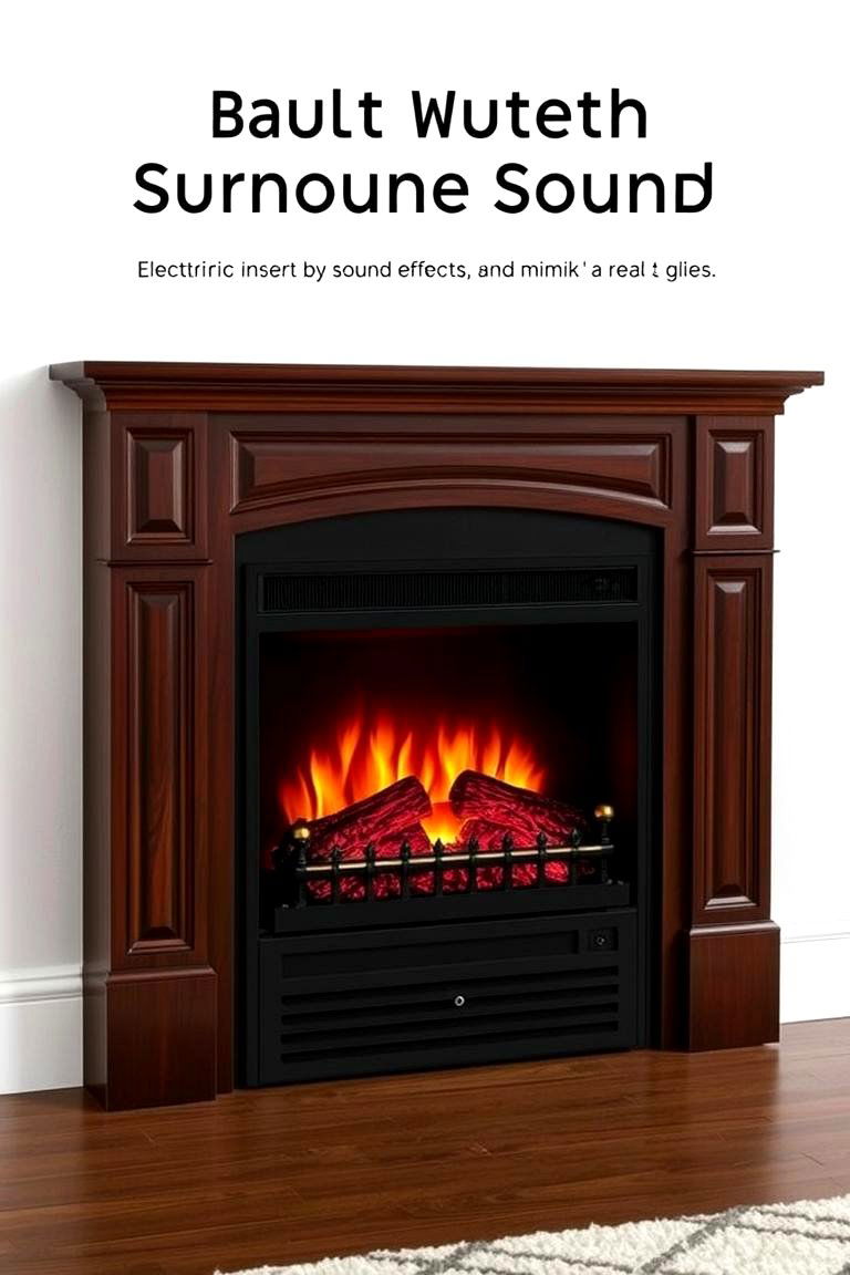 Electric Fireplace with Surround Sound - 24 Faux Fireplace Ideas