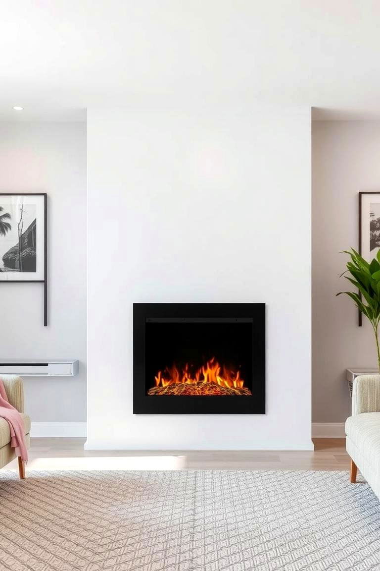 Electric Fireplace with a Glass Front - 24 Electric Fireplace Ideas