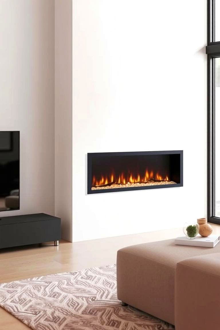 Electric Fireplace with a Modern Minimalist Design - 24 Electric Fireplace Ideas