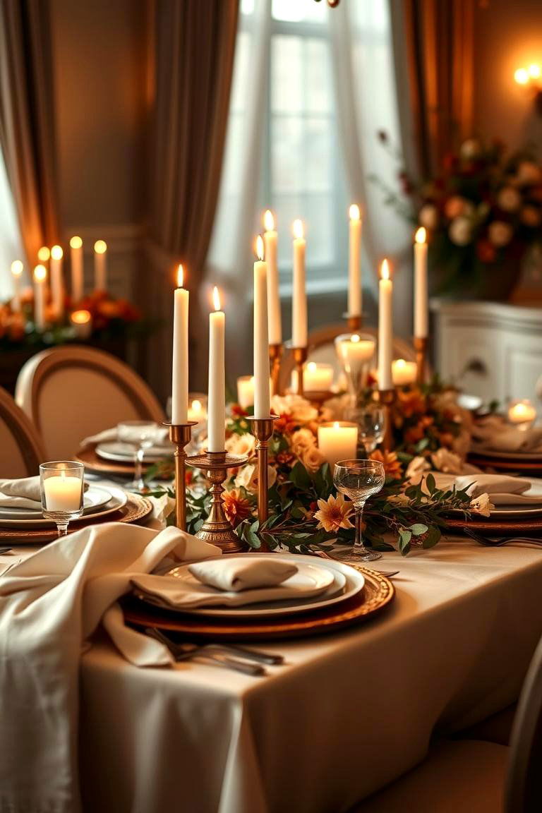 Elegant Autumn Ambiance - 24 Thanksgiving Table Settings