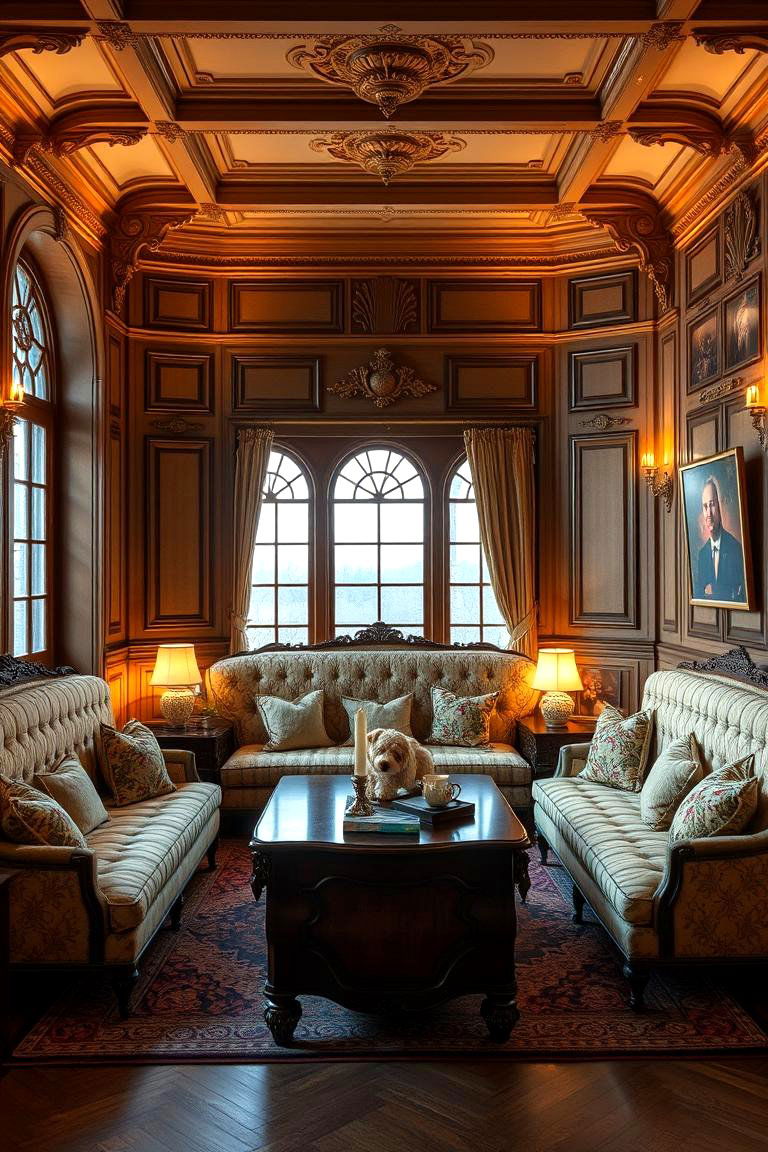 Elegant Banquette Seating - 24 Castle Living Room Ideas