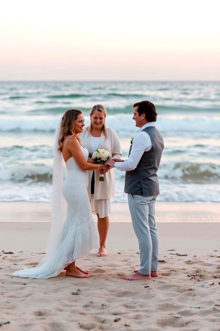 Elegant Beachside Ceremony - 24 Beach Wedding Ideas