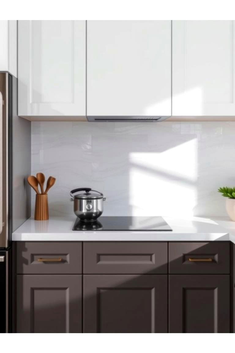 Elegant Beveled - 24 White Kitchen Backsplash Ideas