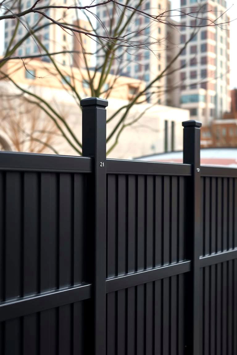 Elegant Black Vinyl Fence - 24 Vinyl Fence Colors