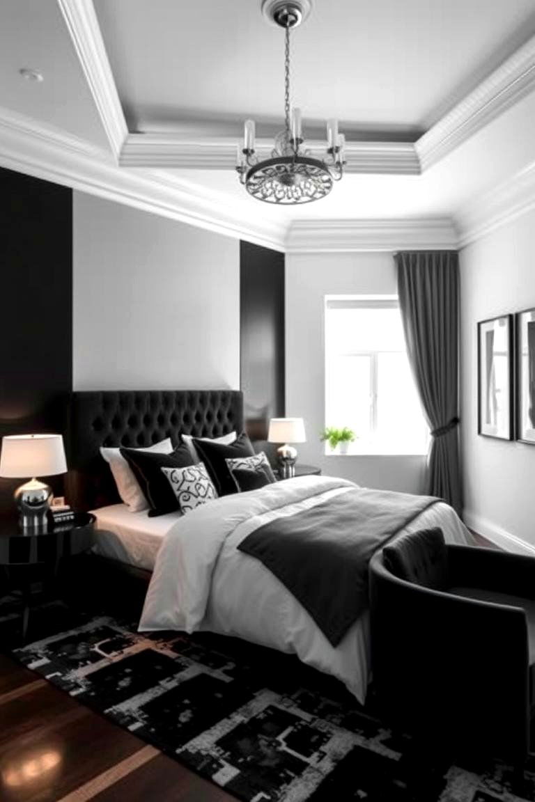 Elegant Black and White - 24 Modern Bedroom Ideas