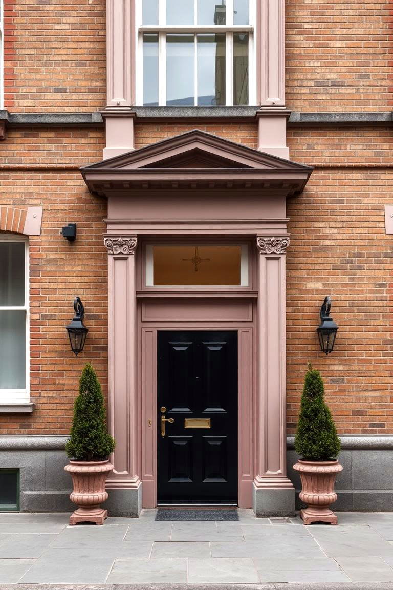 Elegant Blonde Brick and Dusty Rose - 24 Blonde Brick House Color Schemes