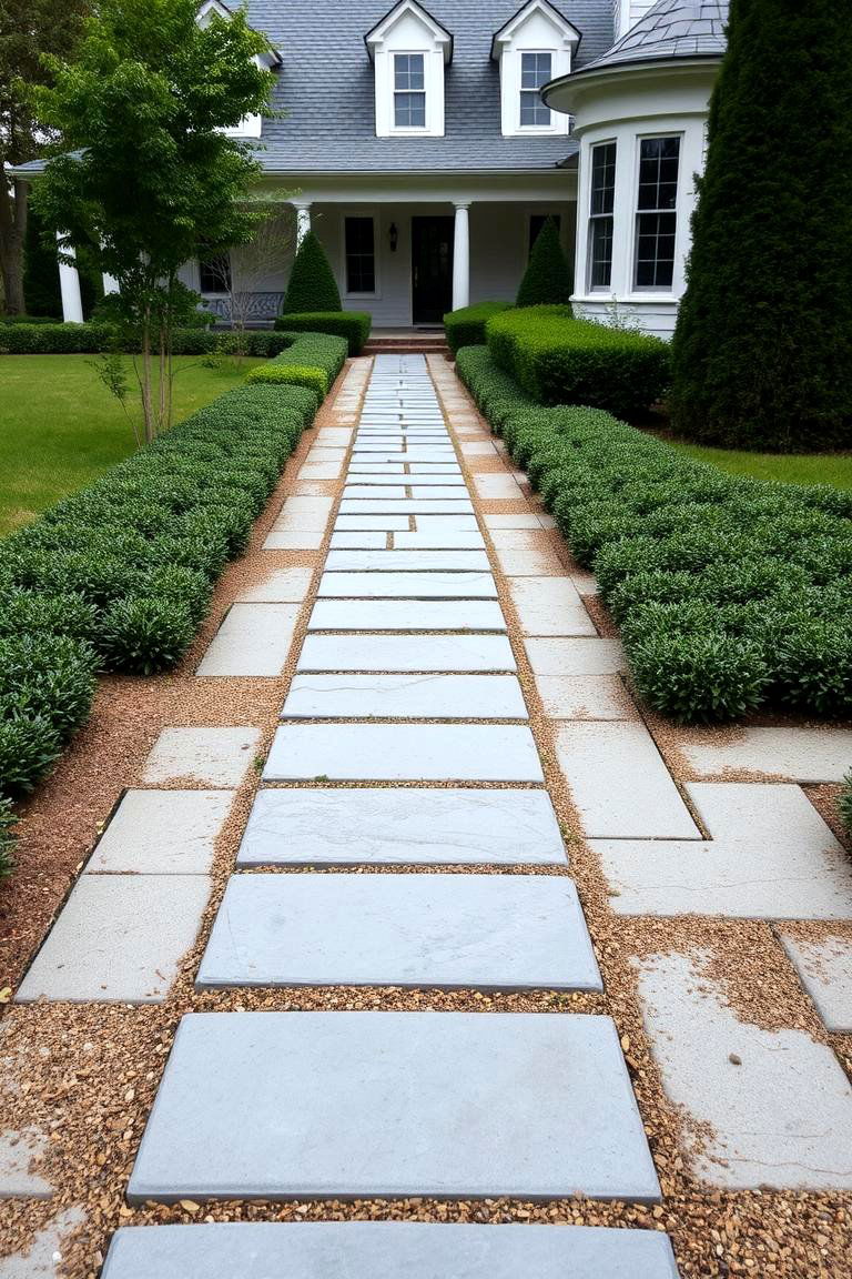 Elegant Bluestone Stepping Stones Walkway - 24 Paver Walkway Ideas