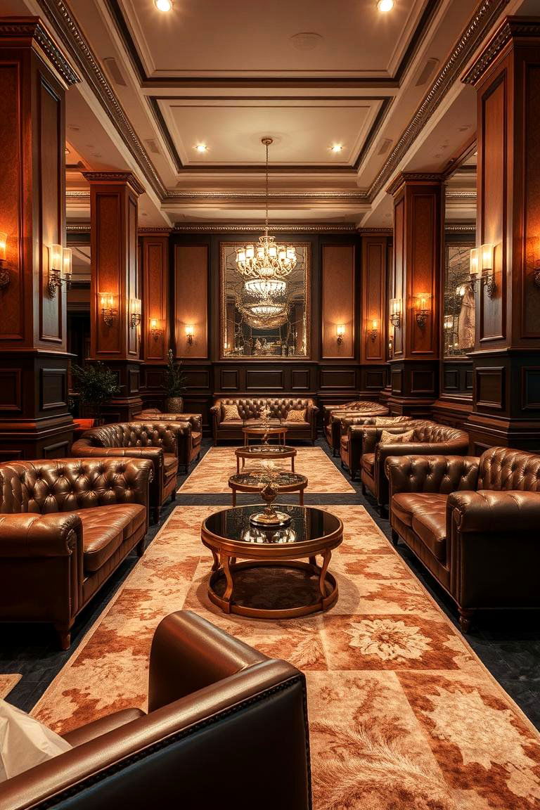 Elegant Brown Leather Lounge - 24 Brown Living Room Ideas
