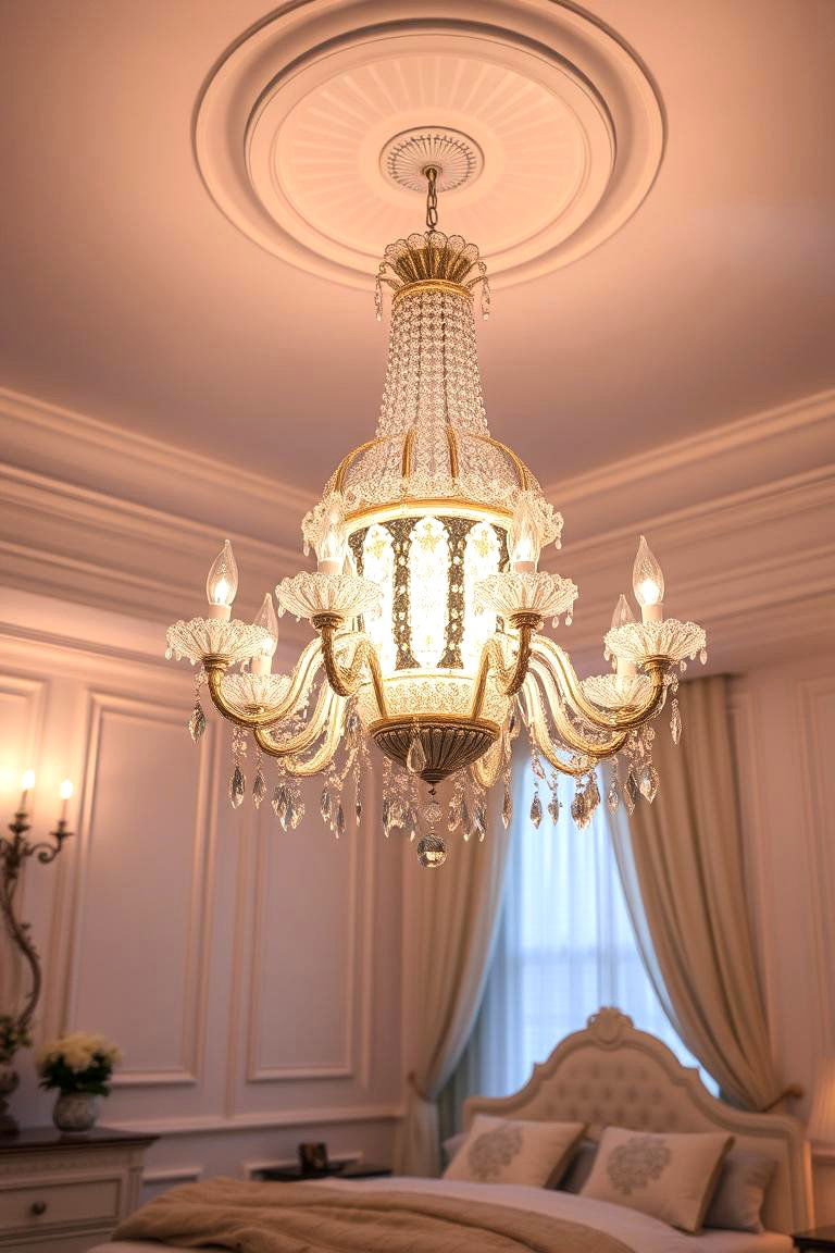 Elegant Chandelier Lighting - 24 Chanel Bedroom Ideas